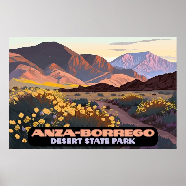 Poster Anza Borrego Desert State Park Californie (Devant)