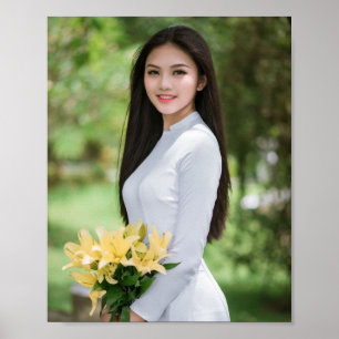 Poster Ao Dai Viêt Nam traditionnel