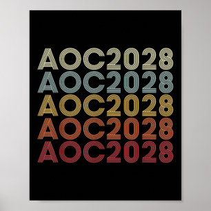 Poster Aoc 2028 A.o.c. 2028 Pour L'Élection Du Président 