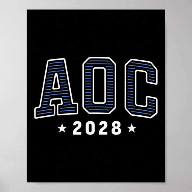Poster Aoc 2028 Simple Preppy Varsity (Devant)