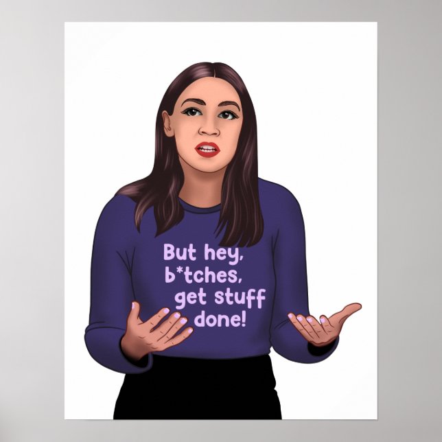 Poster AOC - Alexandria Ocasio Cortez Feminist (Devant)