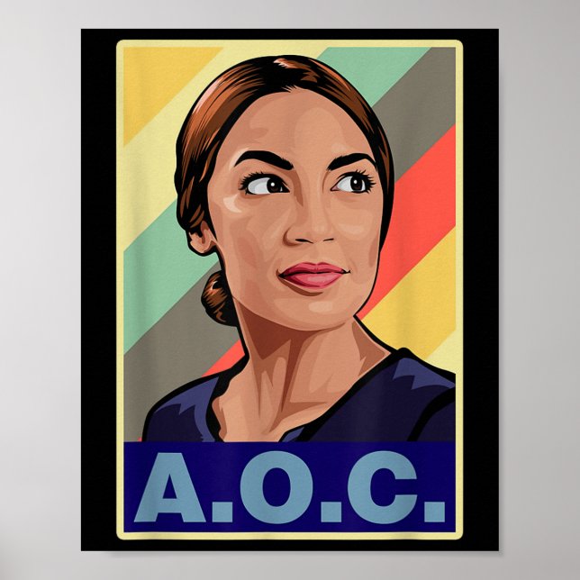 Poster Aoc Alexandria Ocasio-cortez Première femme Présid (Devant)