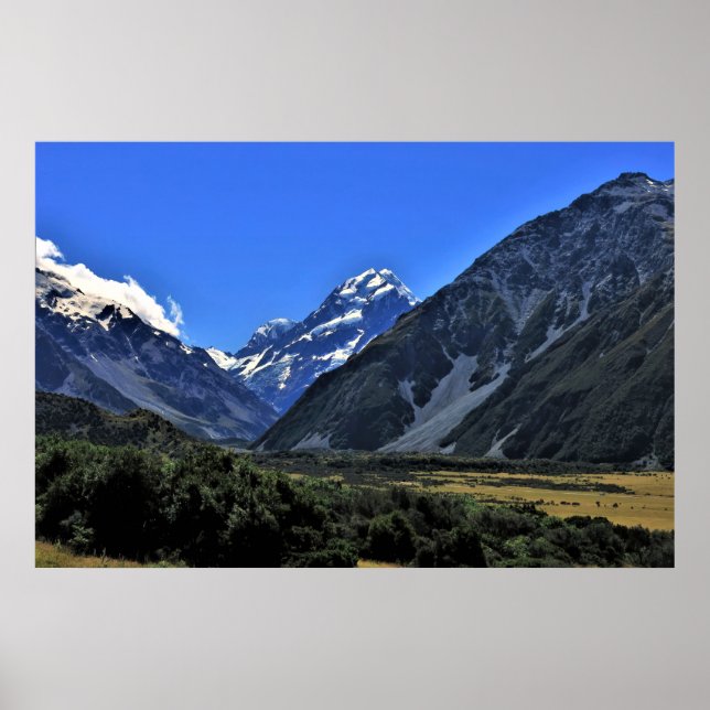 Poster Aoraki dans la vallée (Devant)