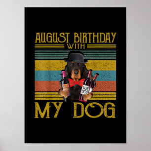 Poster Août Anniversaire Avec Mon Gordon Setter Dog 2020