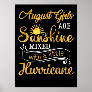 Poster Août Les Filles Sont Soleil Mélange Petit Ouragan