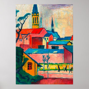 Poster Août Macke - Marienkirche, art,