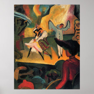 Poster Août Macke - Russisches Ballett 1912 Oil Ballet