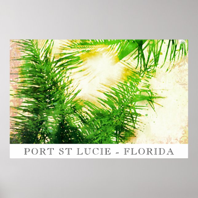 Poster *~* AP25 Voyage Palmiers tropicaux - Personnaliser (Devant)