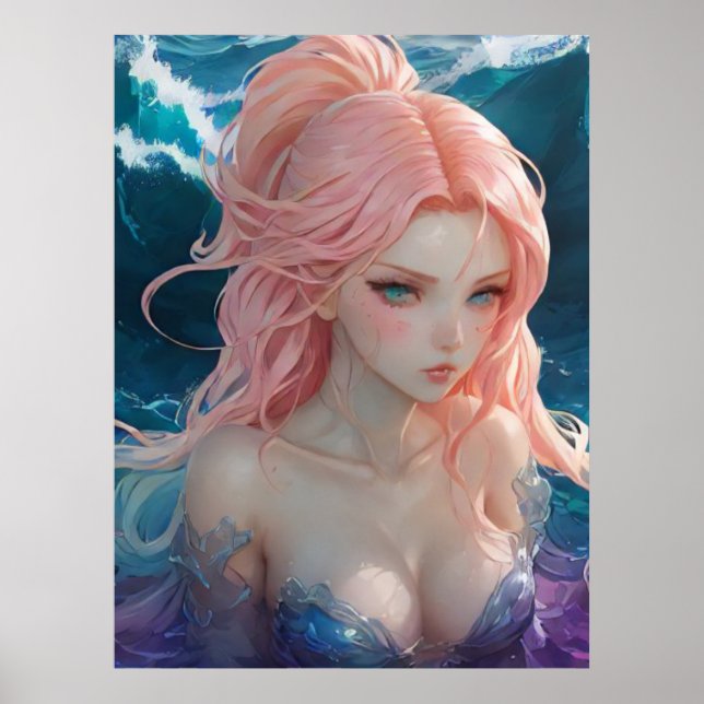 Poster *~* AP60 Déesse de l'eau Imaginaire Sirène de mer  (Devant)