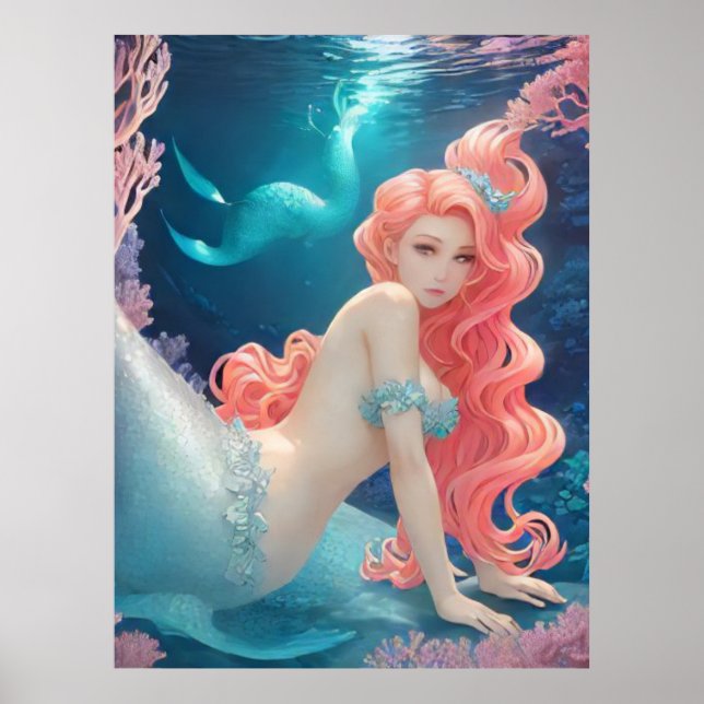Poster *~* AP60 Déesse de l'eau Imaginaire Sirène de mer  (Devant)