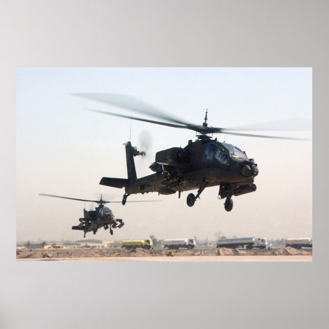 Poster Apache AH-64 (Devant)