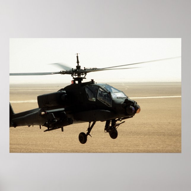 Poster Apache AH-64 (Devant)