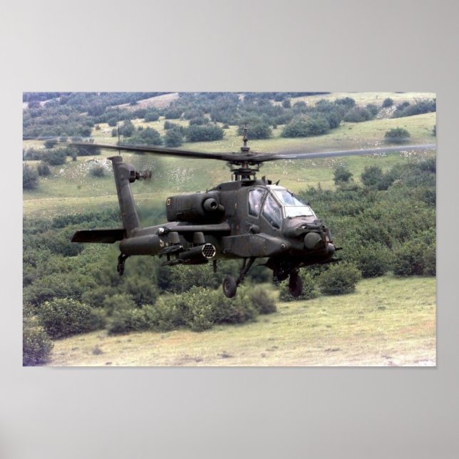 Poster Apache AH-64 (Devant)