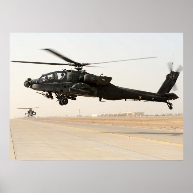 Poster Apache AH-64 (Devant)