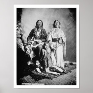 Poster Apache Antonio en chef Maria avec sa famille, 1897