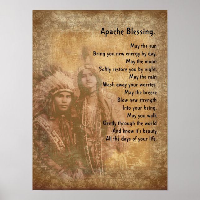 Poster Apache Bénédiction couple amérindien (Devant)