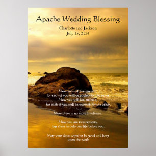 Poster Apache Mariage Bénédiction Gold Ocean Rock