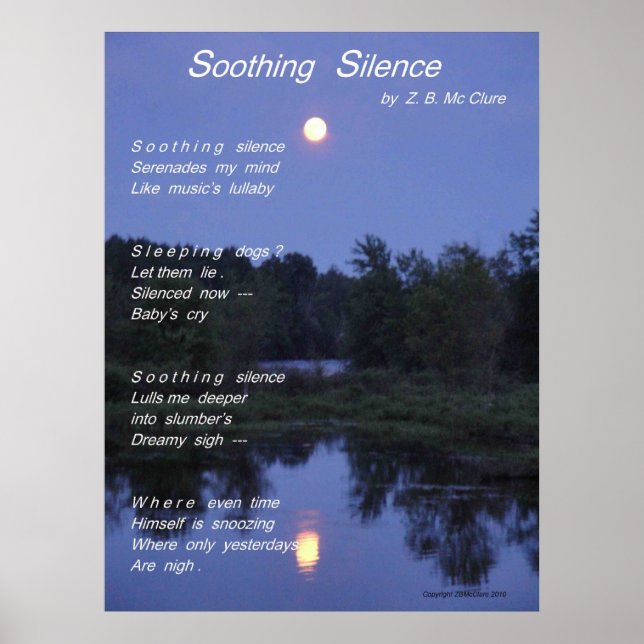 Poster apaisant Silence (Devant)