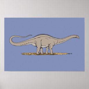 Poster Apatosaurus, un dinosaure jurassique
