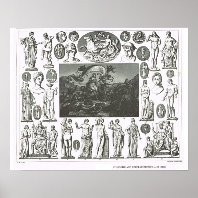 Poster Aphrodite et autres dieux et déesses (Devant)
