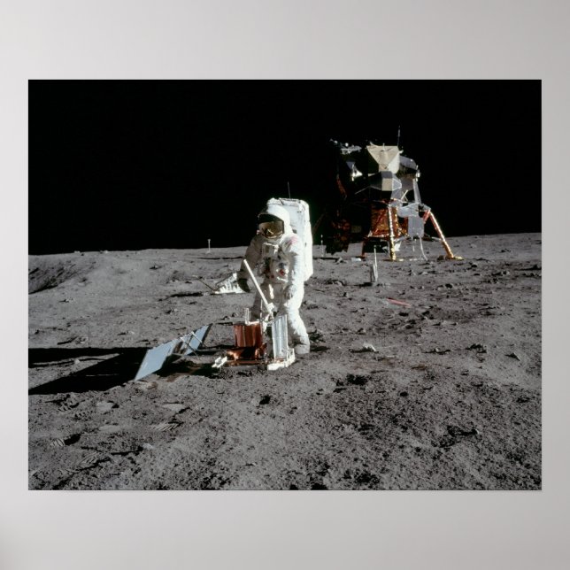 Poster Apollo 11 Astronaut et module lunaire "Aigle" (Devant)
