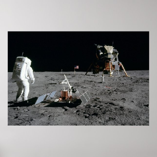 Poster Apollo 11 Astronaut et module lunaire "Aigle" (Devant)