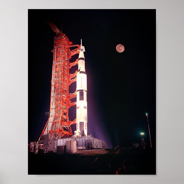 Poster Apollo 11 Saturn V Rocket (Devant)