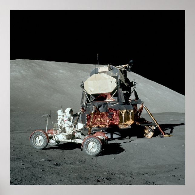 Poster Apollo 17 - L'Atterrissage Lune Finale (Devant)