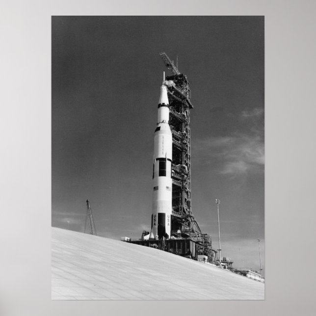 Poster Apollo 17 sur le panneau de lancement (Devant)