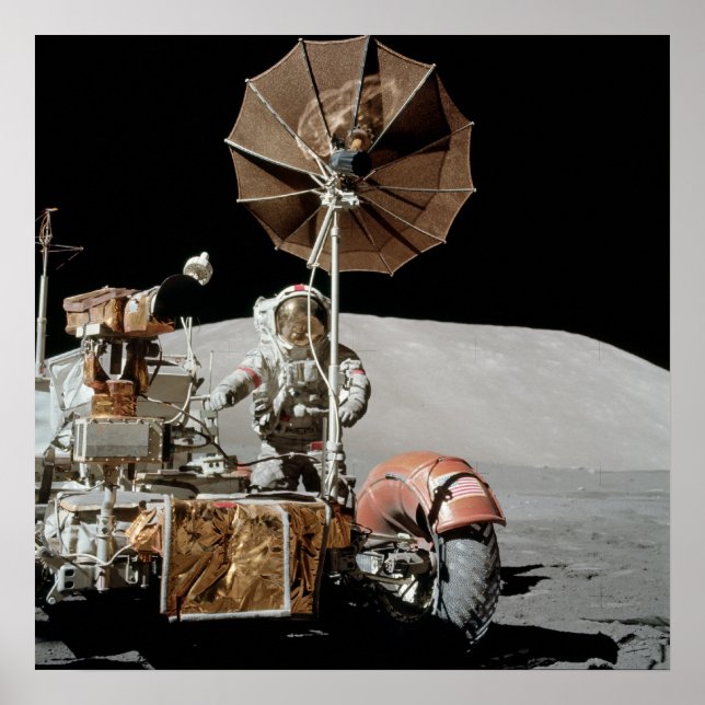 Poster Apollo 17 Véhicule roulant lunaire (Devant)
