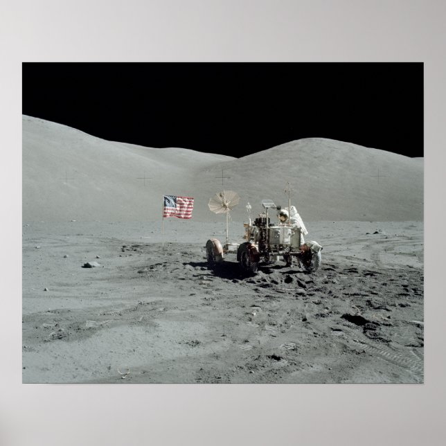 Poster Apollo 17 Véhicule roulant lunaire (Devant)
