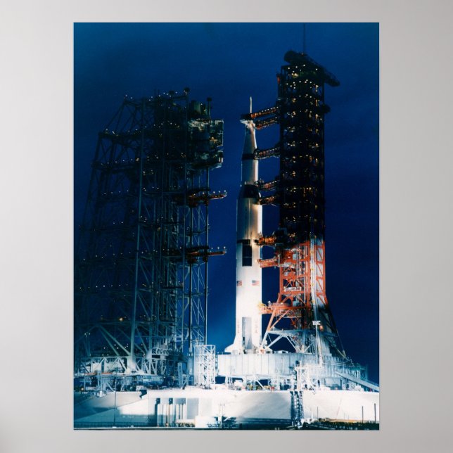 Poster Apollo 9 sur le plan de lancement (Devant)