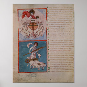 Poster Apollo comme Sun et Diana comme lune