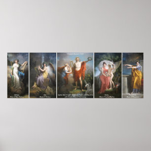 Poster Apollo et les muses, par Charles Meynier