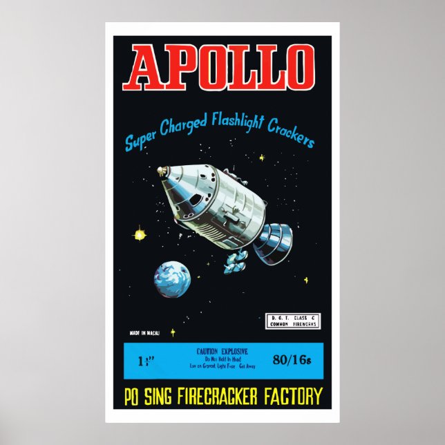 Poster Apollo (pétard chinois Vintage) (Devant)