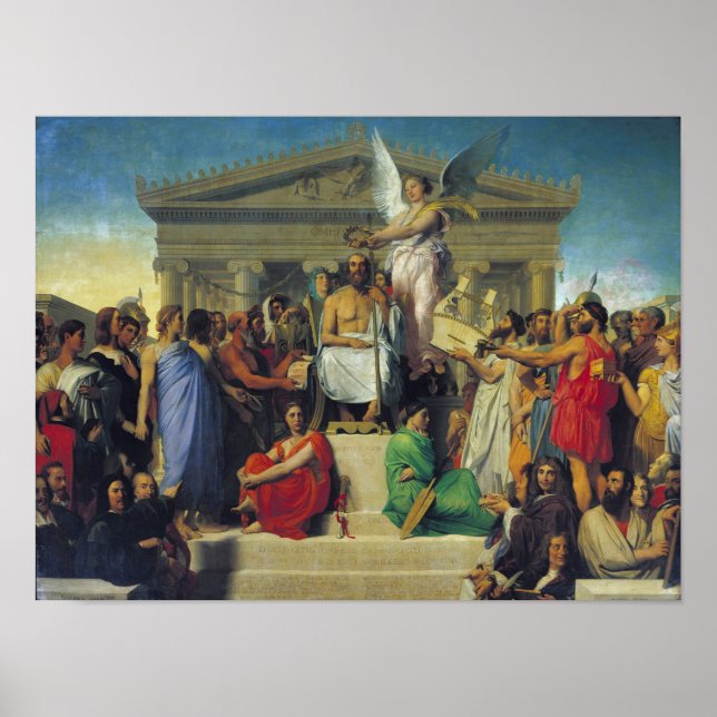 Poster Apothéose de Homer, 1827 (Devant)
