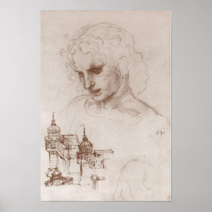 Poster Apôtre Jacobus Château Sforza, Léonard de Vinci