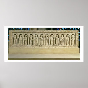 Poster Apôtres sous Arcades, relief sculpté, c.1150 (sto