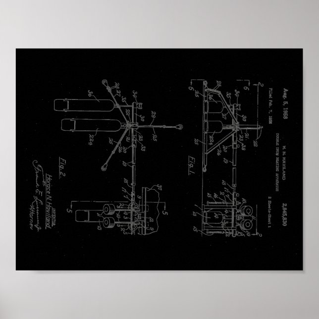 Poster Appareil à tambour double (Devant)