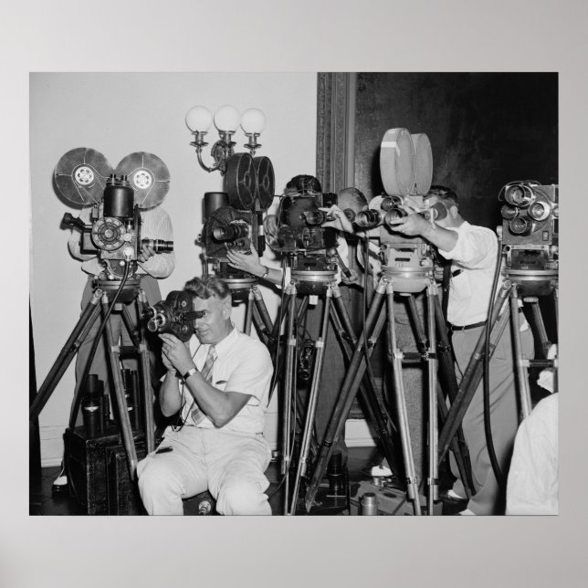 Poster Appareils photo anciens à la Maison Blanche dans l (Devant)