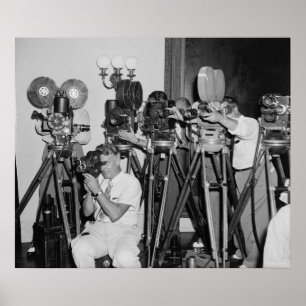 Poster Appareils-photo antiques à la Maison Blanche, les