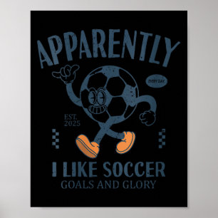 Poster Apparemment, j'aime le football pour femmes V-neck