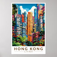 Appartements de voyage d'art vintage de Hong Kong
