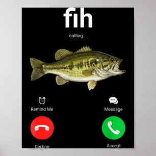 Poster Appel Fih Déclin Accepter Appel Téléphonique Drôle