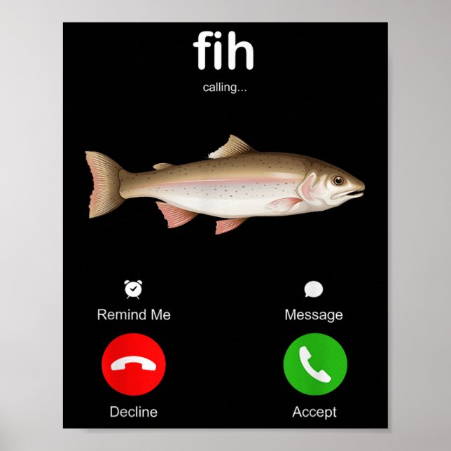 Poster Appel Fih Me Rappeler Message Refuser Accepter Tél (Devant)