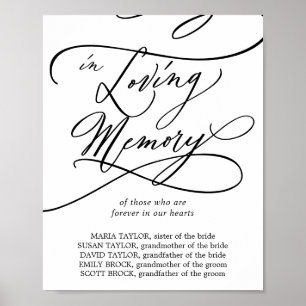 Poster Appel Romantique de Calligraphie de Mariage en Sou