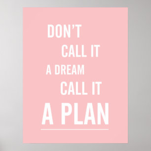 Poster : Appelez-le un plan (rose)