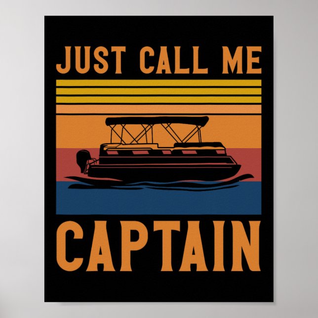 Poster Appelez-Moi Capitaine Pontoon Boating Anchor Cadea (Devant)