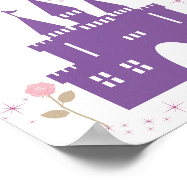 Poster Appelez-moi princesse château mur art pour les fil (Coin)