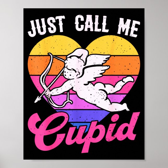 Poster Appelez-Moi Simplement Cupidon Saint-Valentin Flèc (Devant)